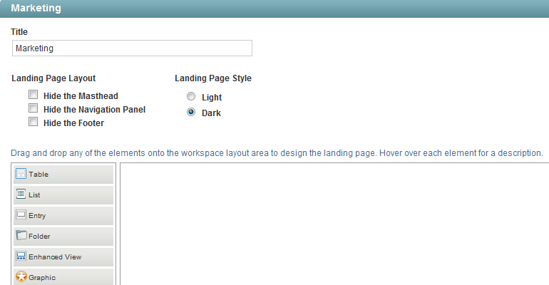 Modify Workspace Page Modify Workspace Page