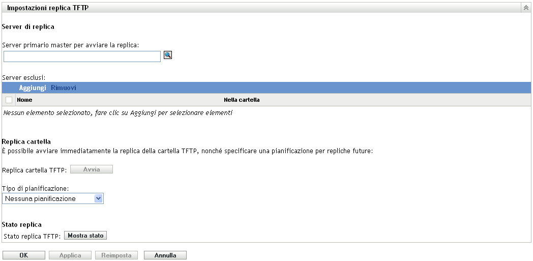 Impostazioni di replica TFTP a livello di zona di gestione