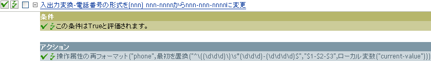 電話番号を再フォーマットするポリシー