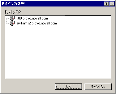 ［ドメインの参照］ダイアログボックス