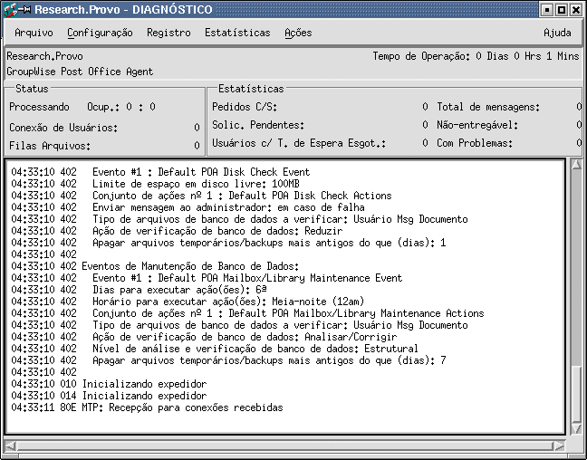 Console do MTA no Linux