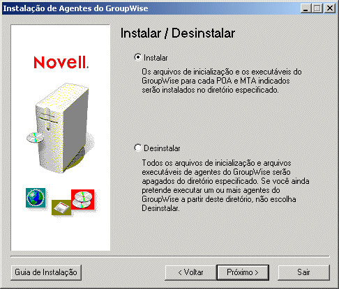 Caixa de dilogo Instalar/Desinstalar