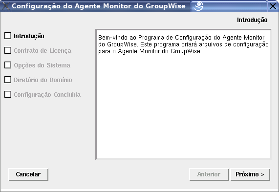 Página de configuração do Monitor