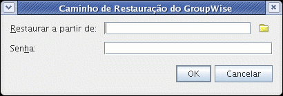 Caixa de diálogo Caminho de Restauração do GroupWise