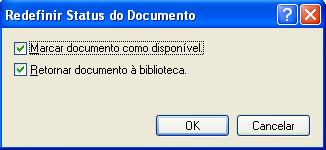 Caixa de diálogo Redefinir Status do Documento