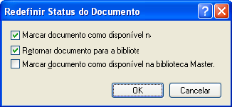 Caixa de diálogo Redefinir Status do Documento