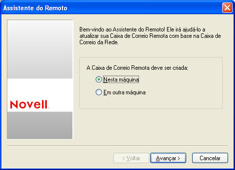 Página de boas vindas do Assistente do Remoto