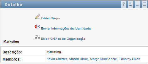 Página Detalhe do grupo