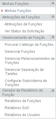 Menu de Funções