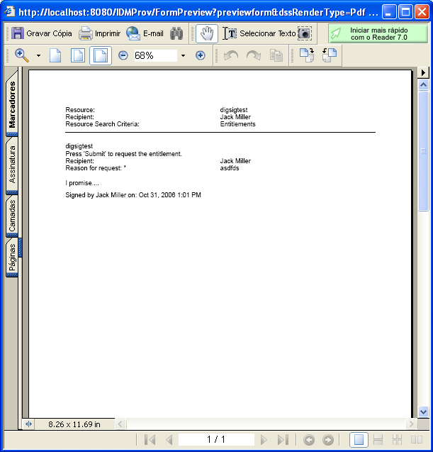 PDF para assinatura digital 