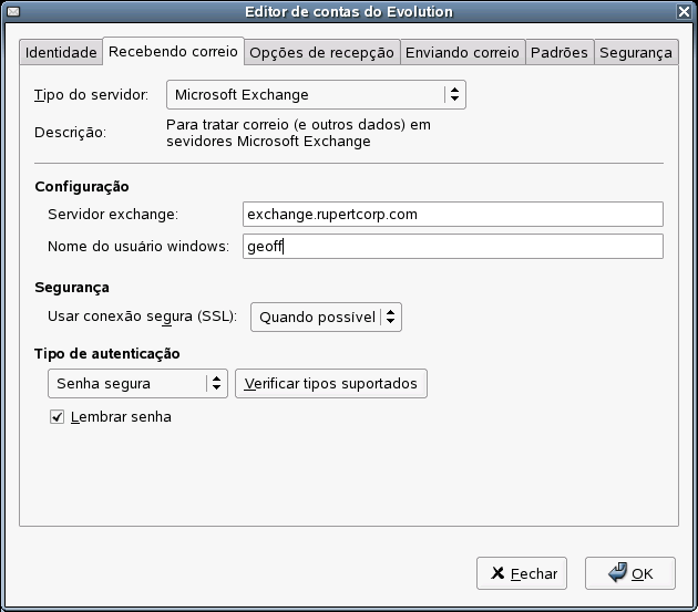 Criando uma conta do Exchange, etapa dois: Recebendo Mensagens