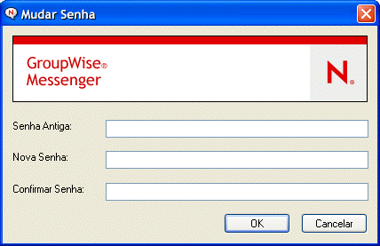 Caixa de dilogo Mudar Senha