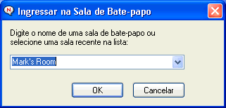 Caixa de dilogo Ingressar na Sala de Bate-Papo