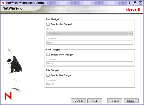 Tela Dispositivo do NetWare WebAccess