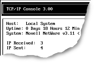 TCPCON main screen