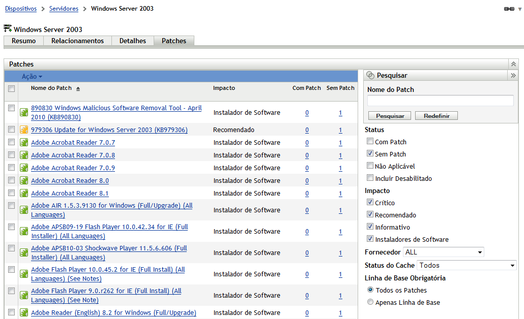 Vulnerabilidades para o Windows Server 2003