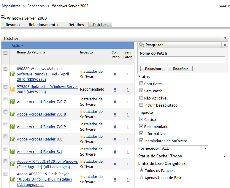 Vulnerabilidades aplicáveis ao Windows Server 2003