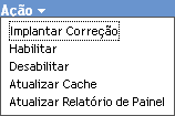 Menu Ação