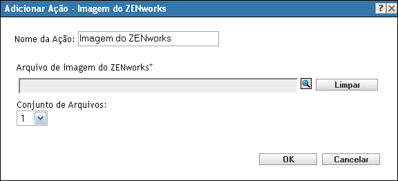 Ação Adicionar/Editar - Imagem do ZENworks