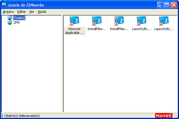 Janela do ZENworks