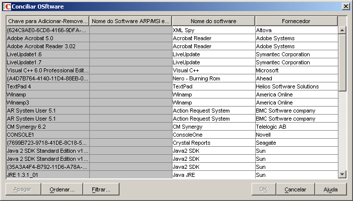 Tabela Conciliar Software