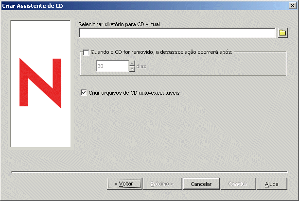 Assistente para Criação de CD: Página Selecionar Diretório