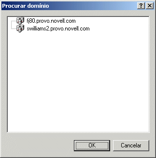 Caixa de diálogo Procurar Domínio