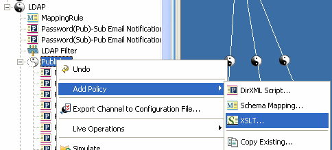 添加策略并选择 XSLT