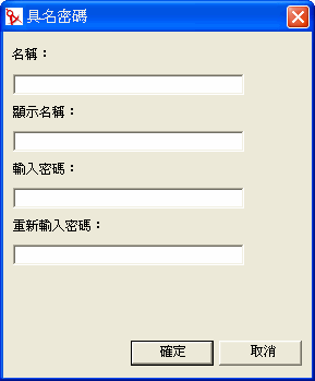 具名密碼欄位