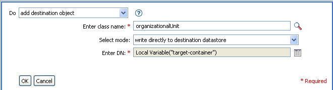 Add Destination Object