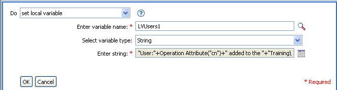 Set Local Variable