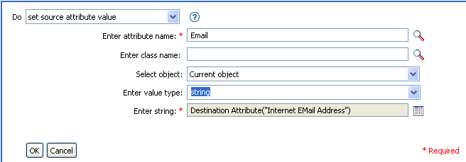 Set Source Attribute Value