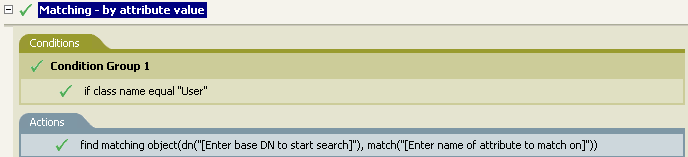 Matching by Attribute Value