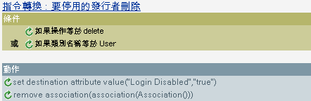 Policy to Transform Delete to Disable