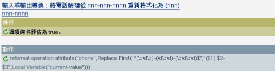 Input or Output Transformation - Reformat Telephone Number from nnn-nnn-nnnn to (nnn) nnn-nnnn