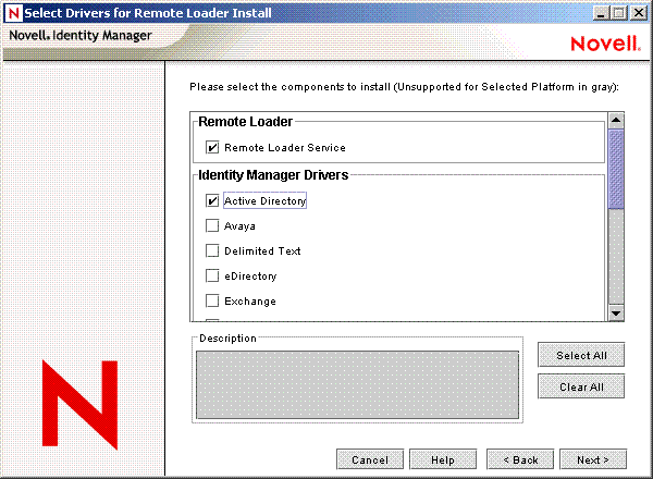 Active Directory 核取方塊